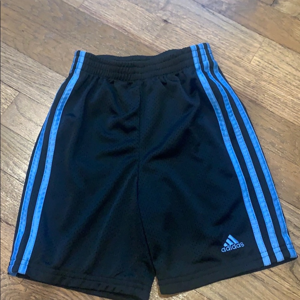 Adidas shorts black and blue size 4T